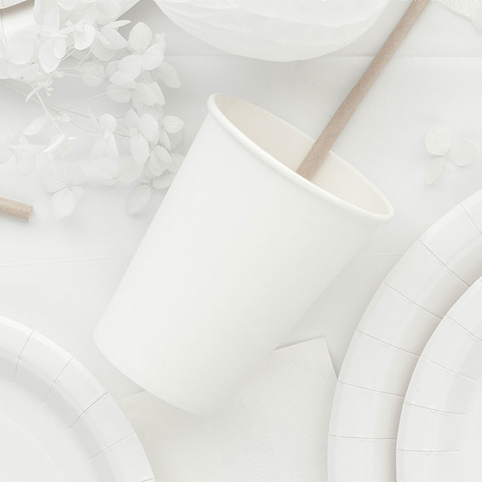 Čaše Bele 250ml - 6 kom