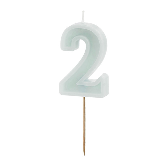 Svećica br. 2 bledo mint - 6cm