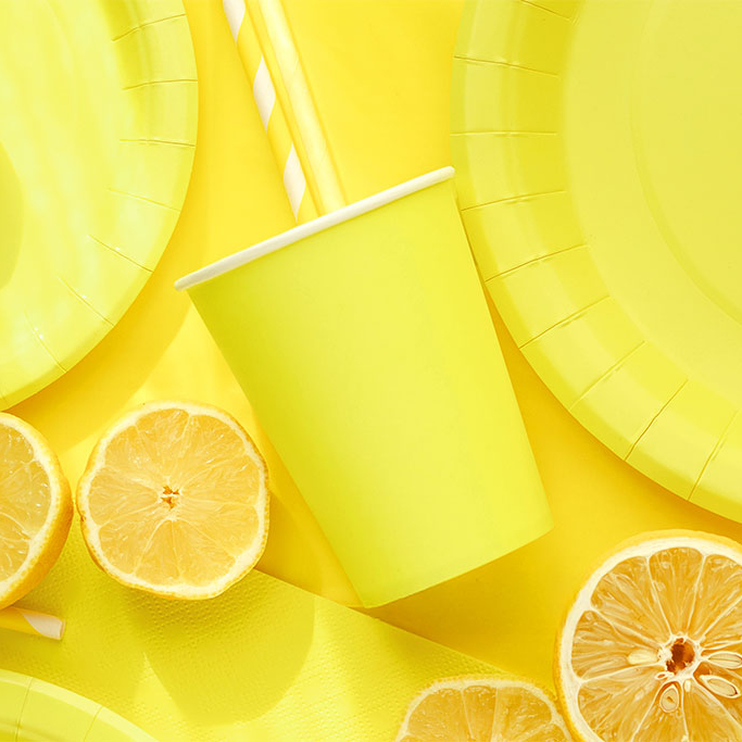 Čaše Žute 250ml - 6 kom