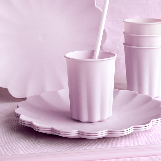 Plastične slamčice Lila - 12 kom