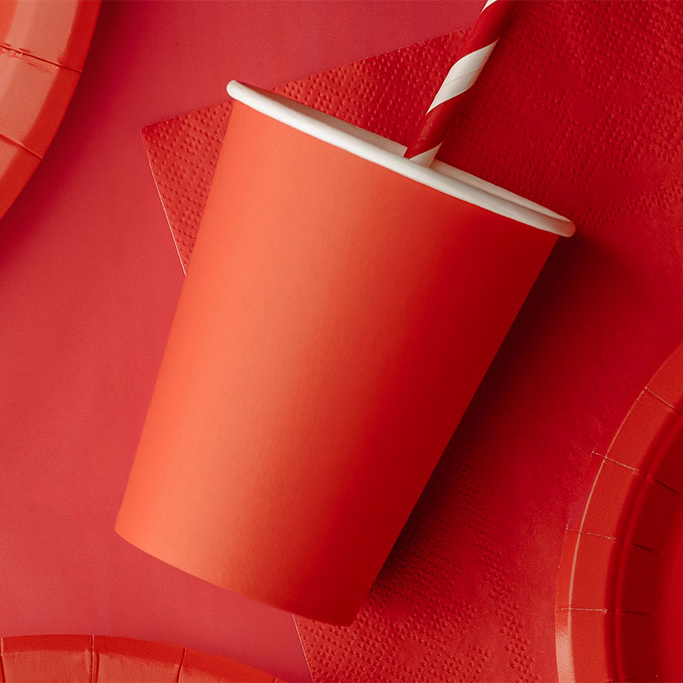 Čaše Crvene 250ml - 6 kom