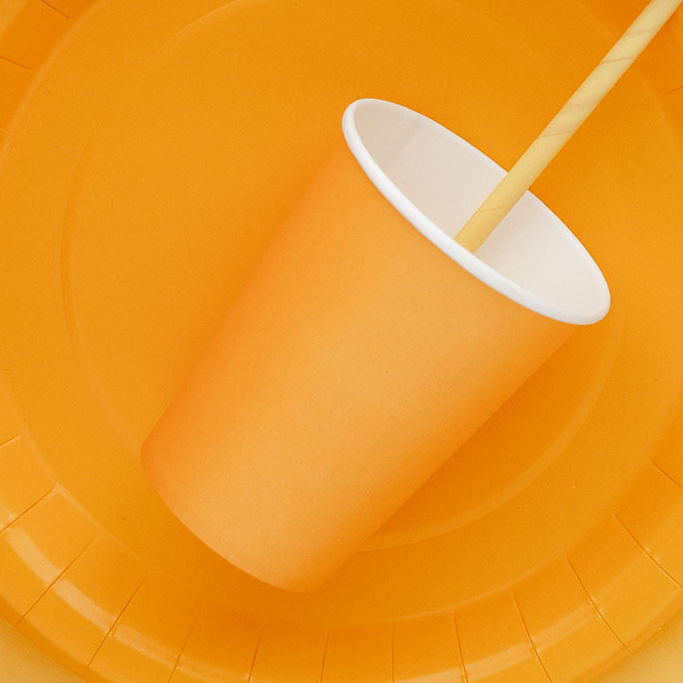 Čaše Svetlo narandžaste 250ml - 6 kom