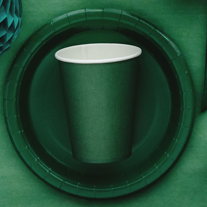 Čaše Tamno zelene 250ml - 6 kom