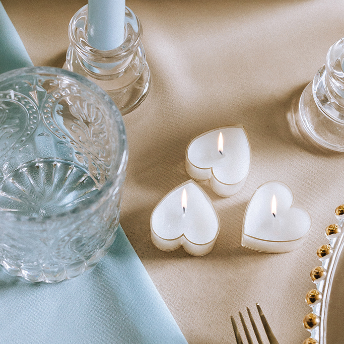 Sveće Srca 4cm - 10 kom