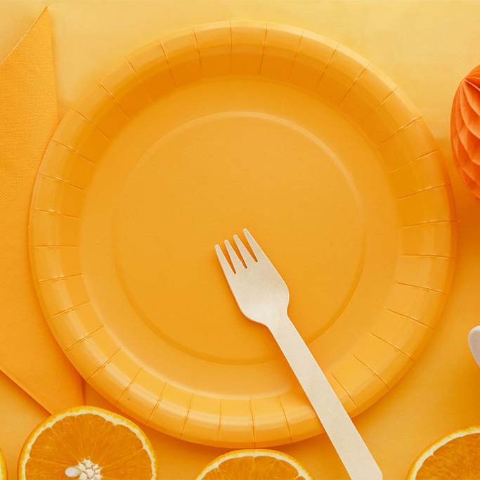 Tanjiri Svetlo narandžasti 23cm - 6 kom