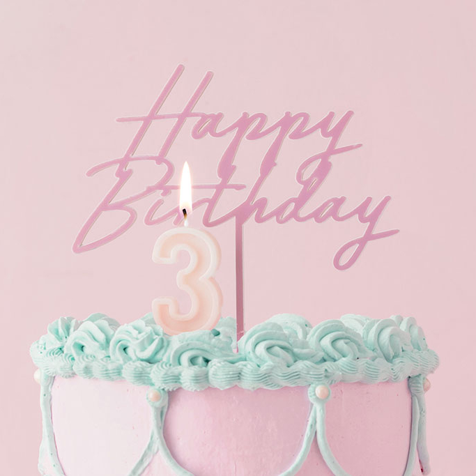 Toper za tortu akril – Happy Birthday