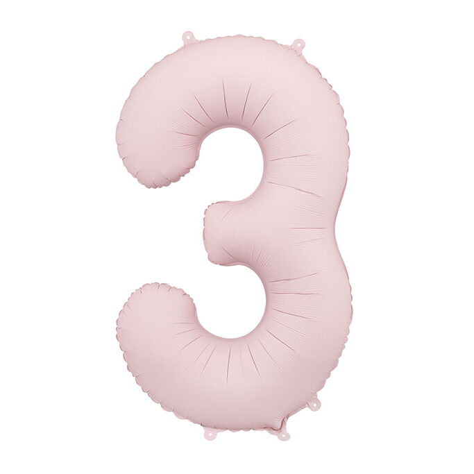 Broj 3 mat roze - 86cm