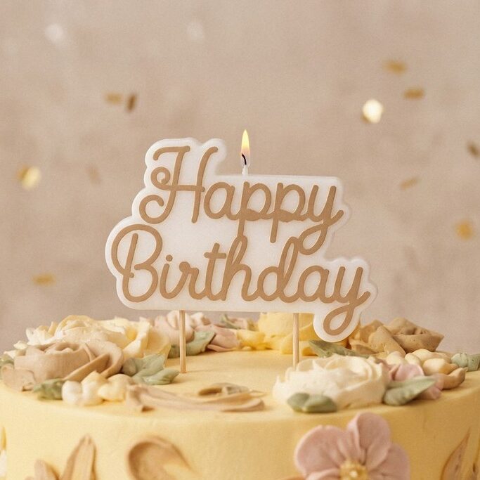 Svećica Happy birthday - 10cm
